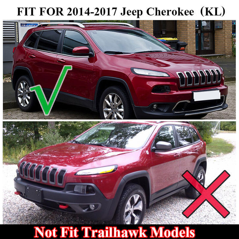 1P for Jeep Cherokee 2014-2018 Chrome Rear Bumper Protector Lower Lid Strip Trim