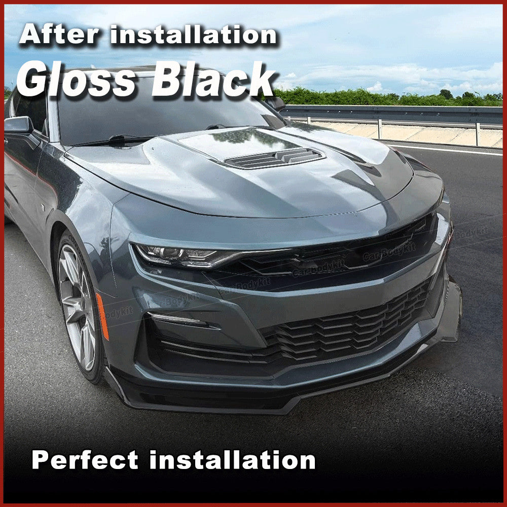 Fit for Chevrolet Camaro Z1L 2016-2018 Front Bumper Lip Spoiler Gloss Black
