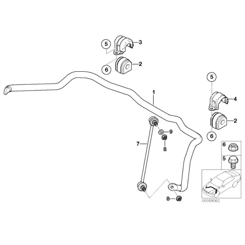 Front stabilizer/rocker link L & R for 2000-2006 E53 X5 31356750703/704- n