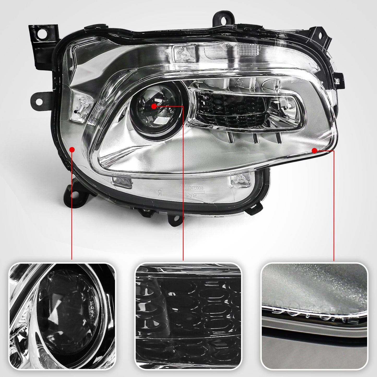 For 2014-2018 for Jeep Cherokee HID/Xenon Projector Headlight Lamp Passenger Right v