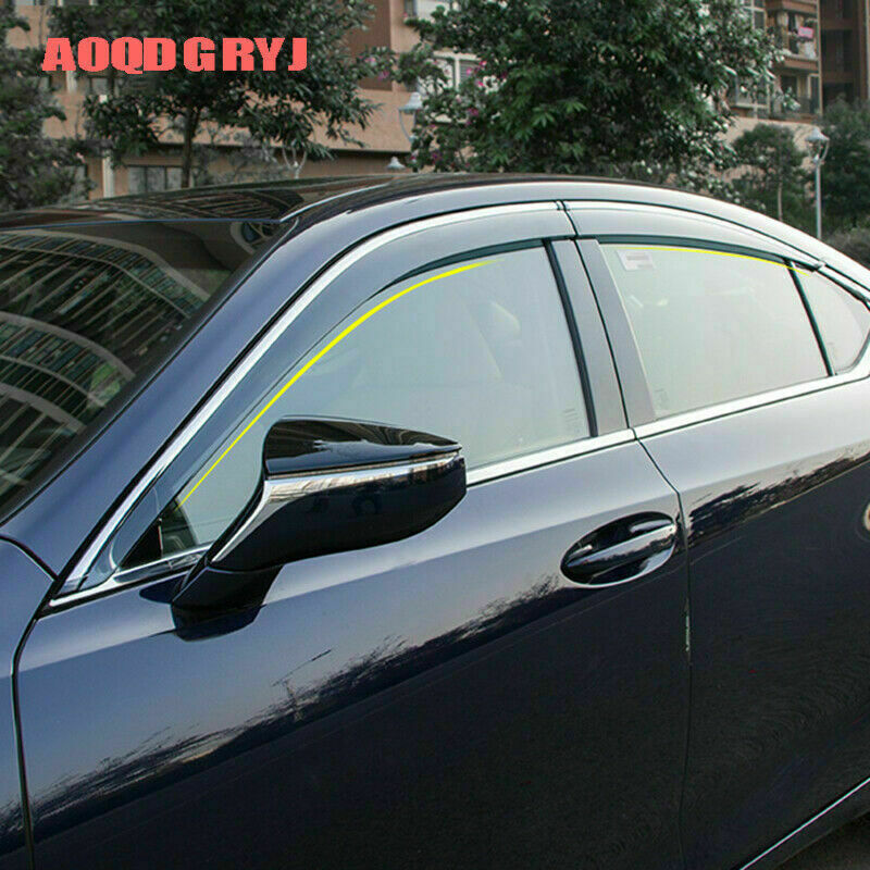 Smoky Window Visor Sun Rain Guard Vent Shades for Lexus ES350 300h 250 2019-2022