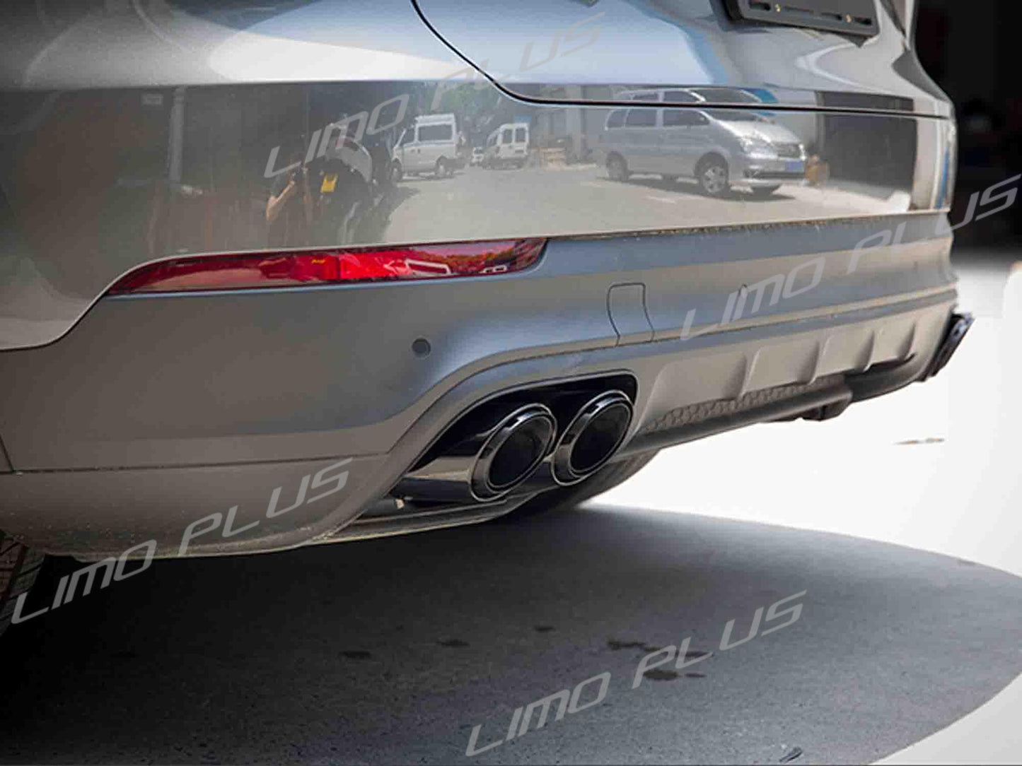 Gloss Black Exhaust Muffler Tips for Porsche for Cayenne E-Hybrid 2019-2024 Q