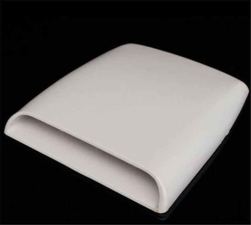 Universal White Car Decorative Air Flow Intake Hood Scoop Vent Bonnet Cover Trim