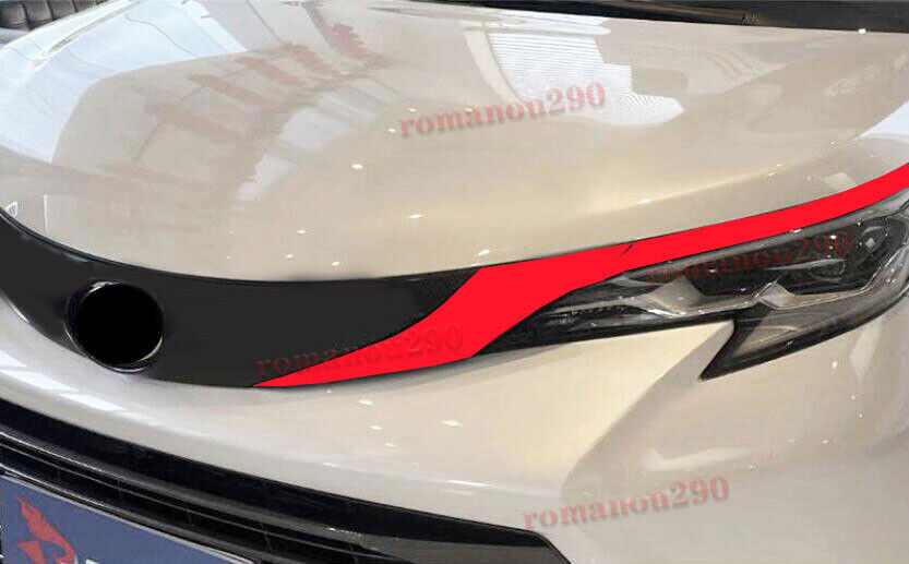 4X for Toyota for Sienna 2021-2023 Red Front Headlight Eyebrows Eyelids Molding Trim