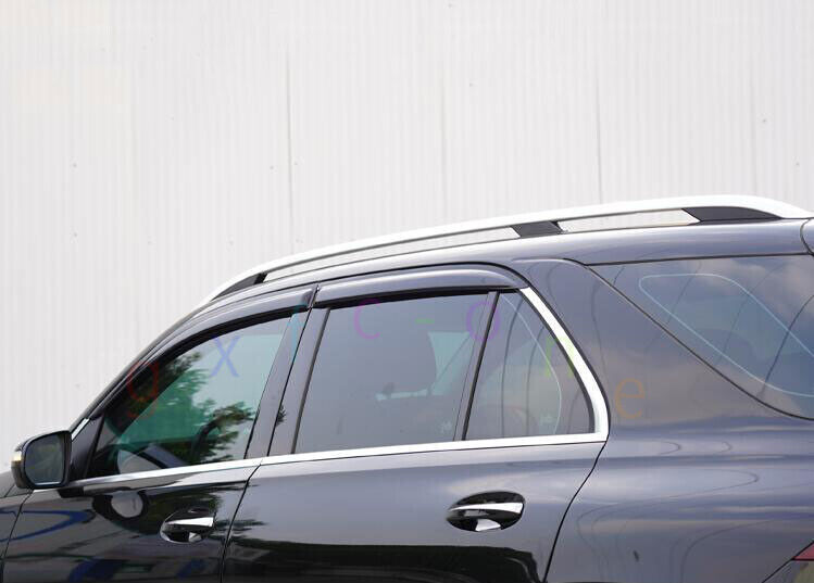 for Benz GLE SUV 2020-2024 Black Window Visors Sun Rain Guard Vent Deflectors