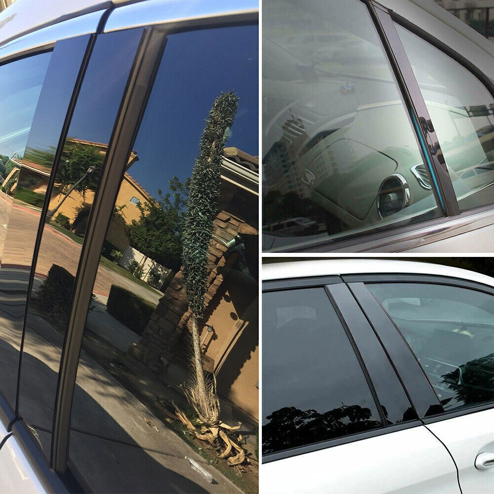 Black Pillar Panels for VW ID.4 ID4 2021-2023 6pcs Window Door Trim Piano Covers