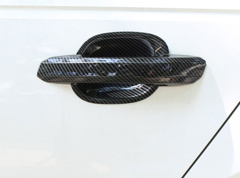 for Audi 2017-24 A4 A5 ABS Carbon Fiber Side Door Handle Bowl Molding Cover Trim