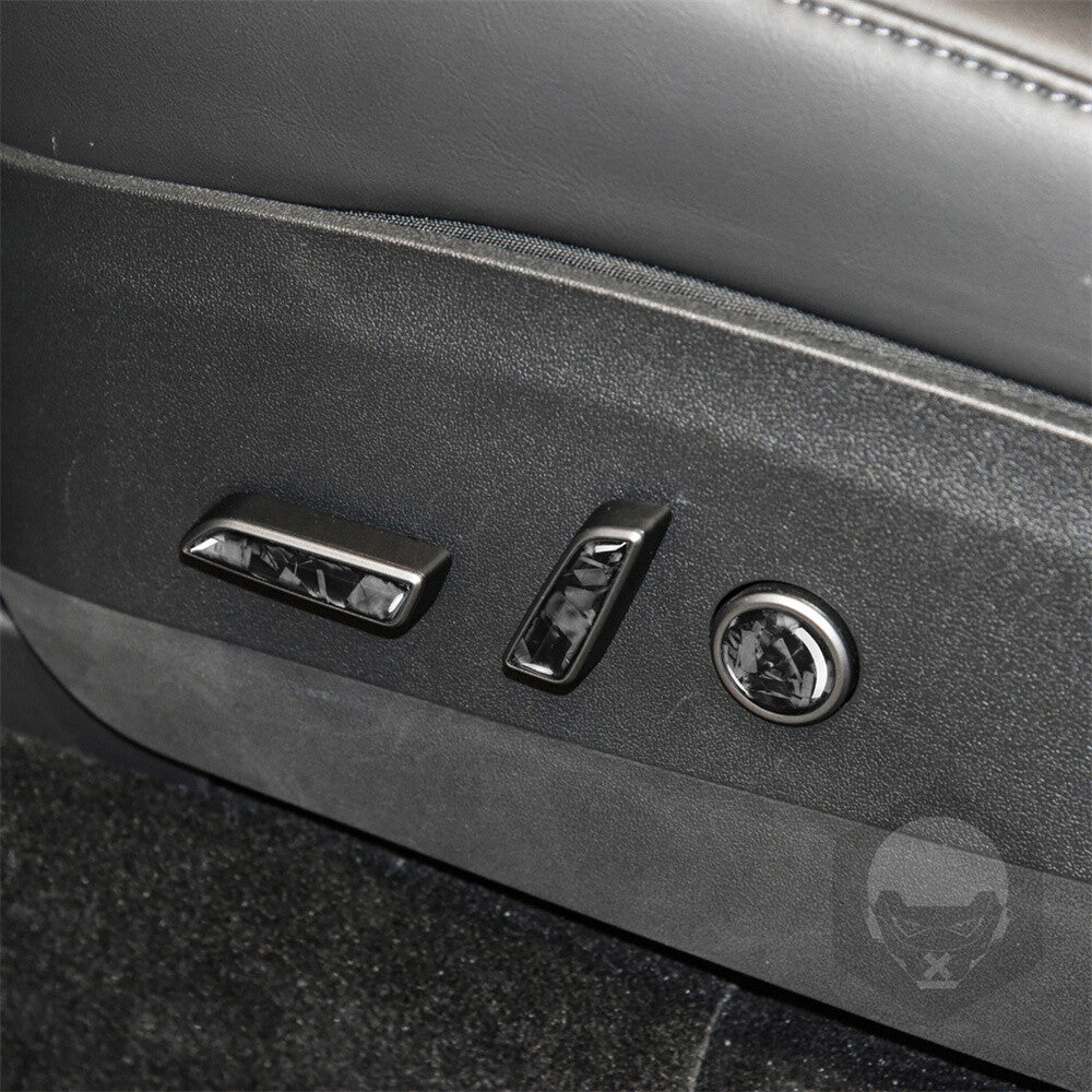 for Tesla Model 3 Y 2017+ for Seat Adjustment Switch Button Trim Forged Carbon Fiber