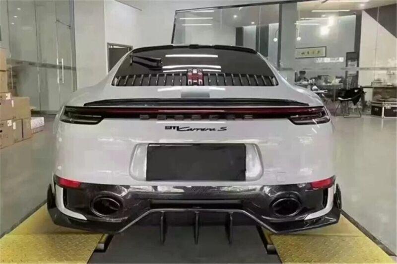 Carbon fiber rear bumper + lip diffuser for Porsche 911 992 Carrera 4 S 4S 19