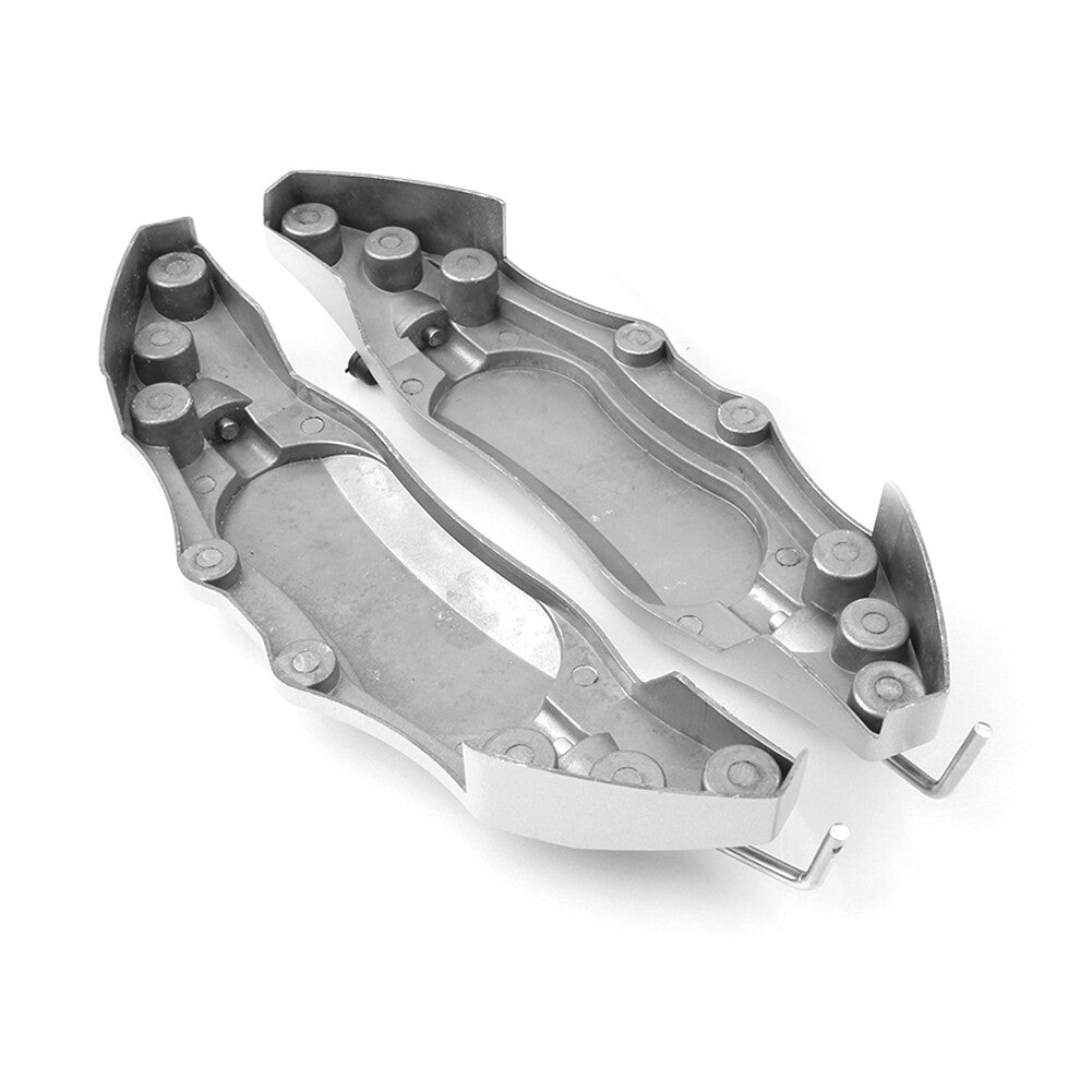 2-Piece Universal 3D Metal Brake Caliper Covers for Cars, Medium Size, Red, Blue, Gold, Silver, Black Q