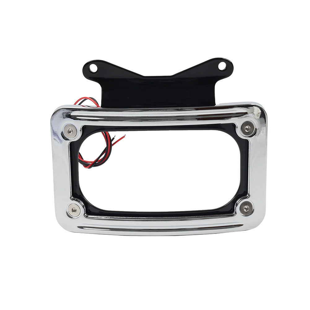 Rear Curved License Plate Frame +Light for Harley Touring Road Glide FLTRX 10-23