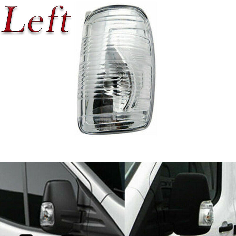 Transparent indicator for inward-facing door wing mirror (Len) on the left side for Ford Transit Mk8 2014