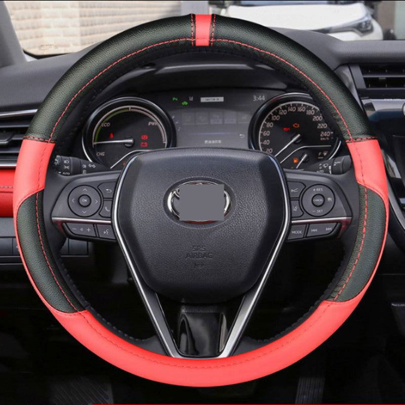 Accessories Black&red Steering Wheel Cover 1pcs for Camry 2018-2024 v