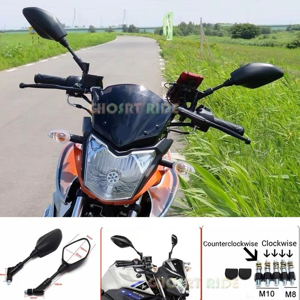 E9 Certification Rear Mirrors for YAMAHA MT-03/MT-07/MT-09/MT-10 MT-01/09Tracer