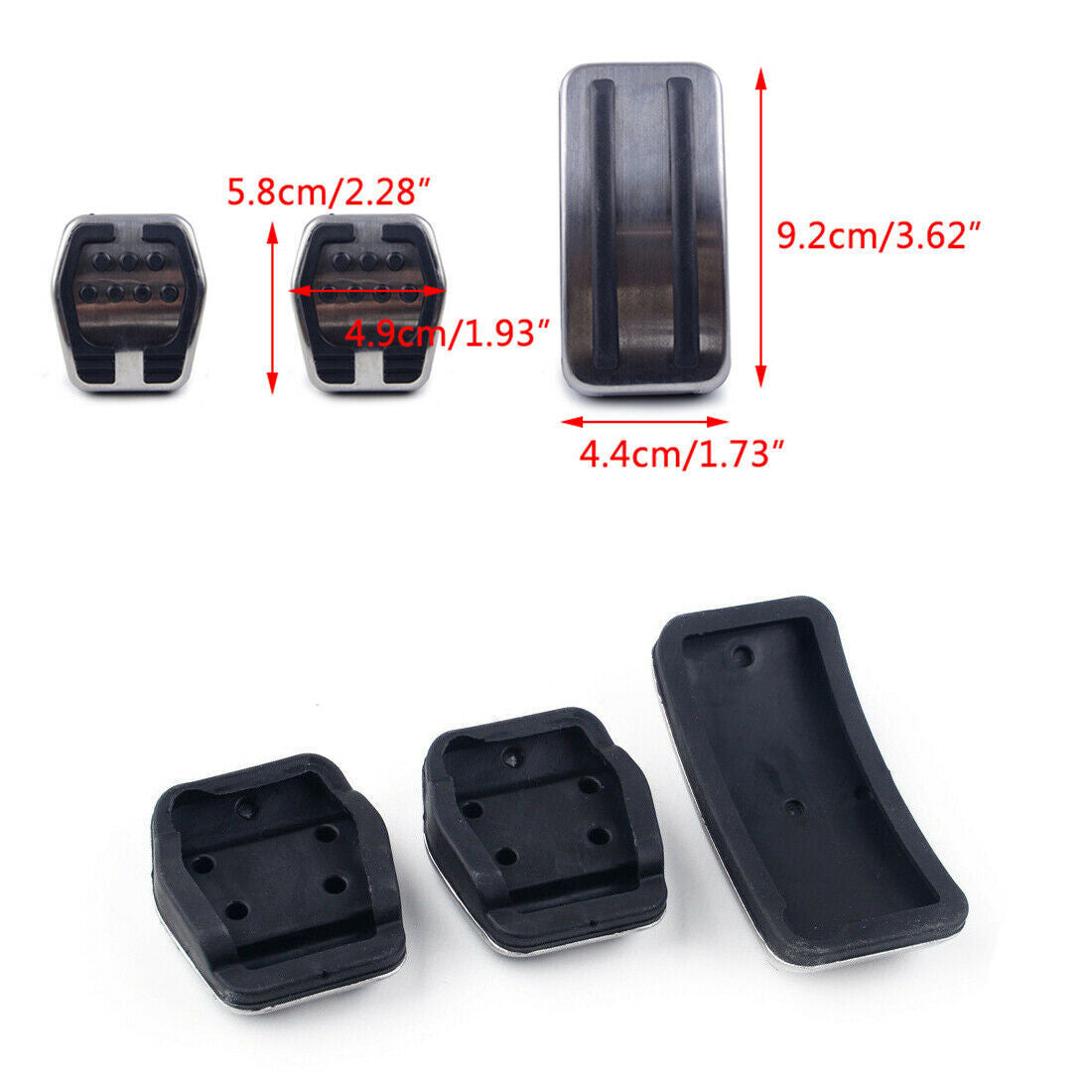 Car Brake Accelerator Clutch Pedal Covers Pad Set Manual for ford Focus 3 MK3 Q