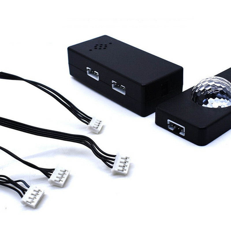Car RGB LED Foot Star Light Neon Atmosphere Strip Music Sensor Remote Control