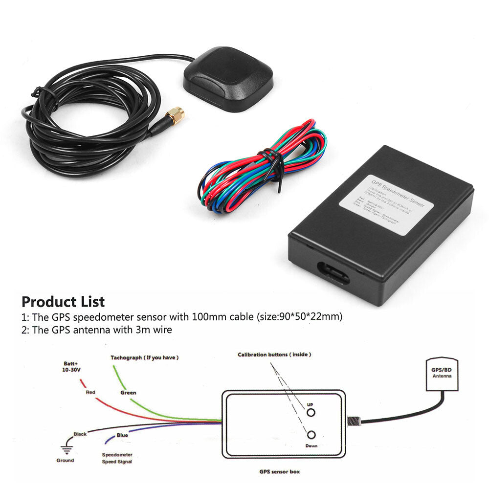 GPS Speedometer Sensor Kit GPS Speed Sender Adapter fit Speedometer Gauges