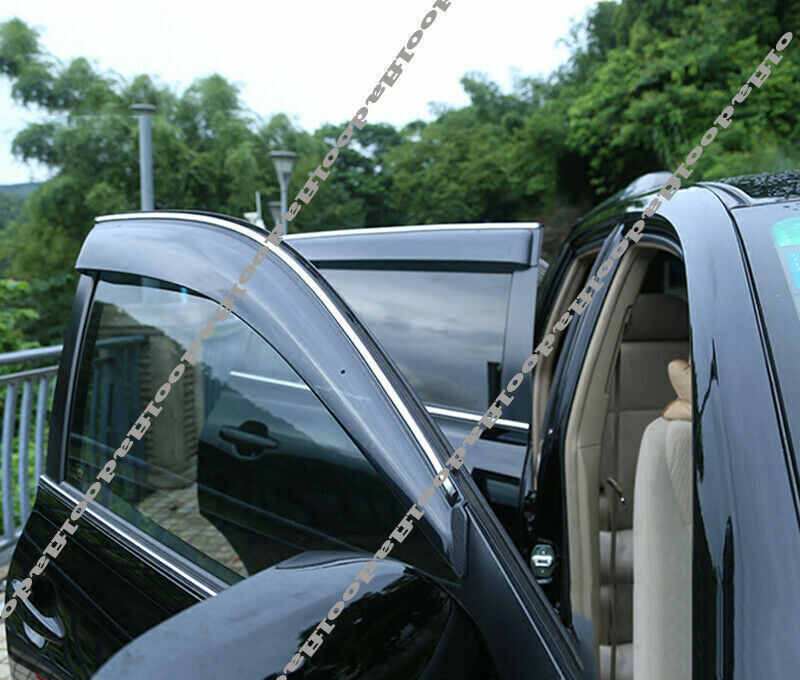 for Toyota Highlander 2008-2013 Window Visors Sun Rain Guard Deflectors W/Chrome