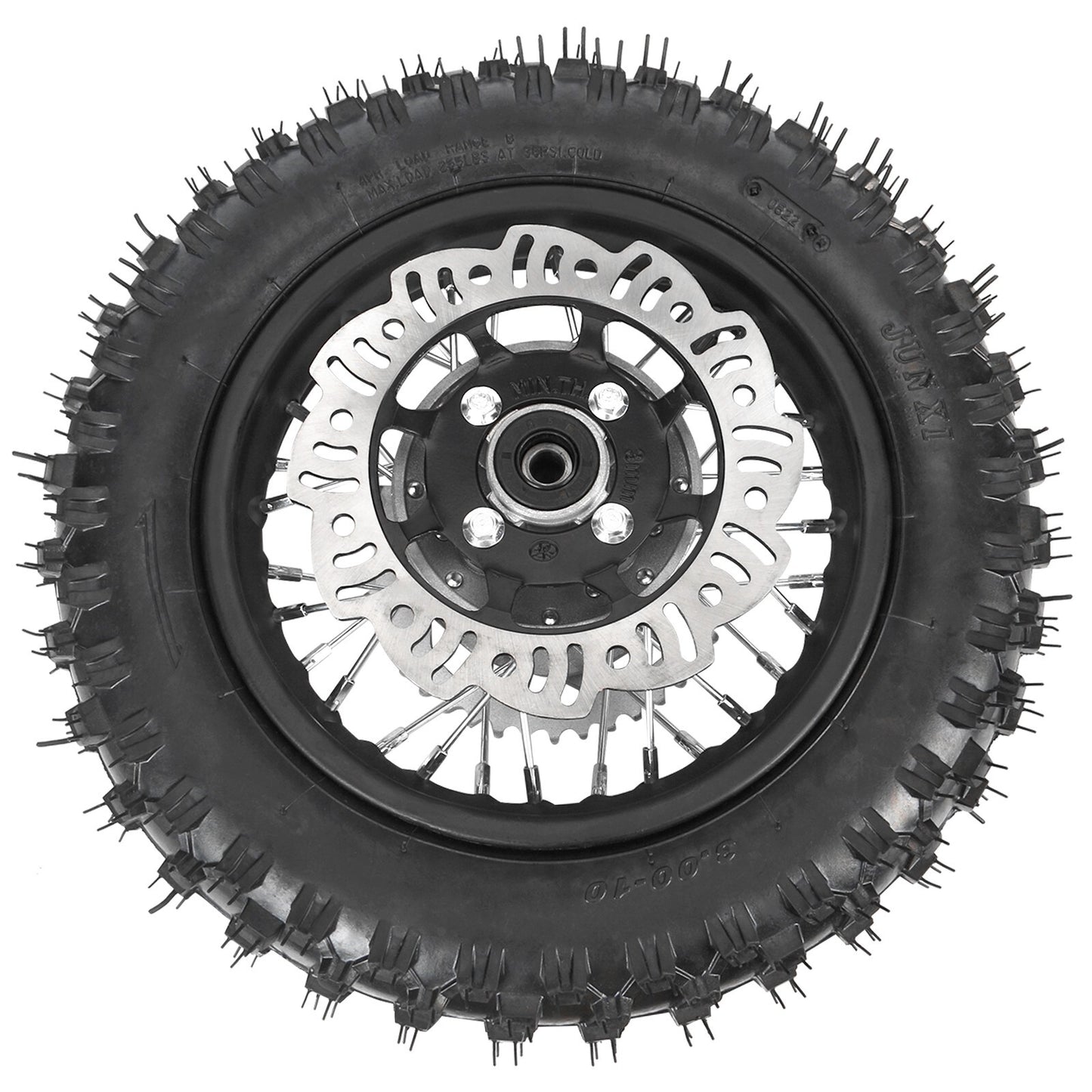 10-inch rear wheel 3.00-10 tire rim disc brake kit for pit bikes TTR50 CRF50 SSR 70CC