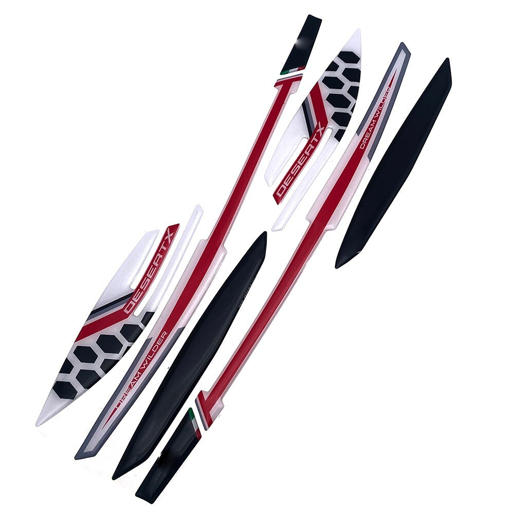 Stickers 3D Guards Side Tank Motorcycle Compatible With for Ducati Desertx