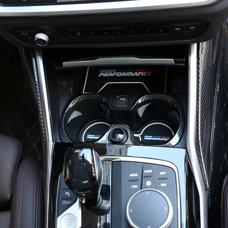 Brown TPE cup holder rear storage box slot decoration suitable for Maverick 2022-23- v
