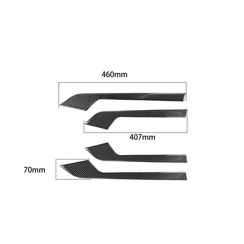 4Pcs Dashboard Panel/Door Handle Cover Trim for Audi A4 B9 2017-19 Carbon Fiber