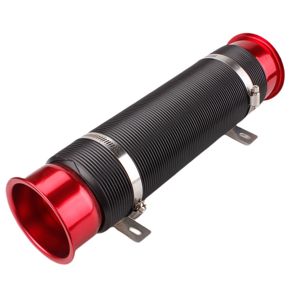 Cold Air Intake Hose Filter Pipe 3Universal Flexible Car Telescopic Tube Kit Q