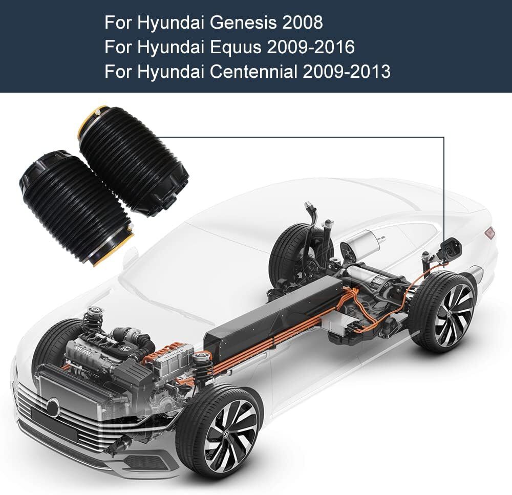 Rear Air Suspension Springs 2Pcs for Hyundai Equus 2011-16 553503M501 553603M501
