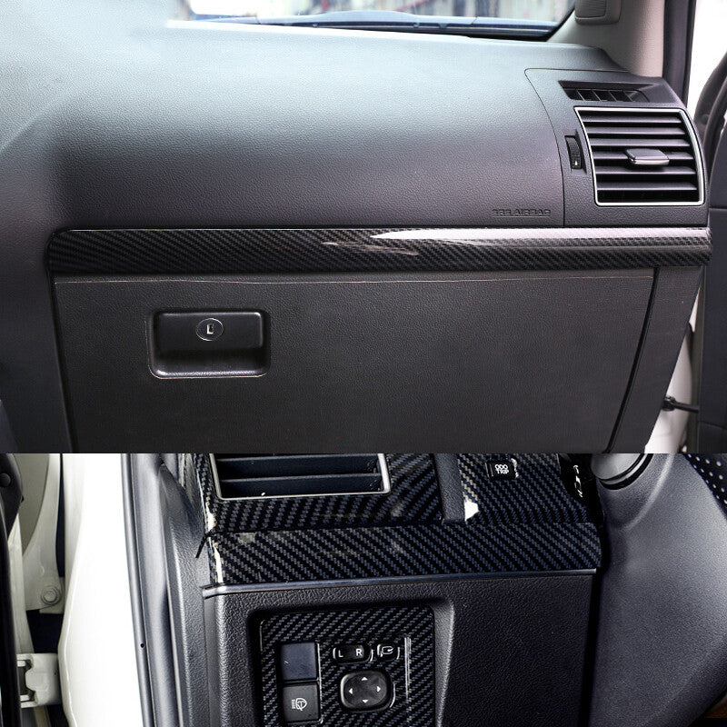 for Toyota Prado 2010-2021 Carbon fiber Interior Console Stripe Decorative Trim