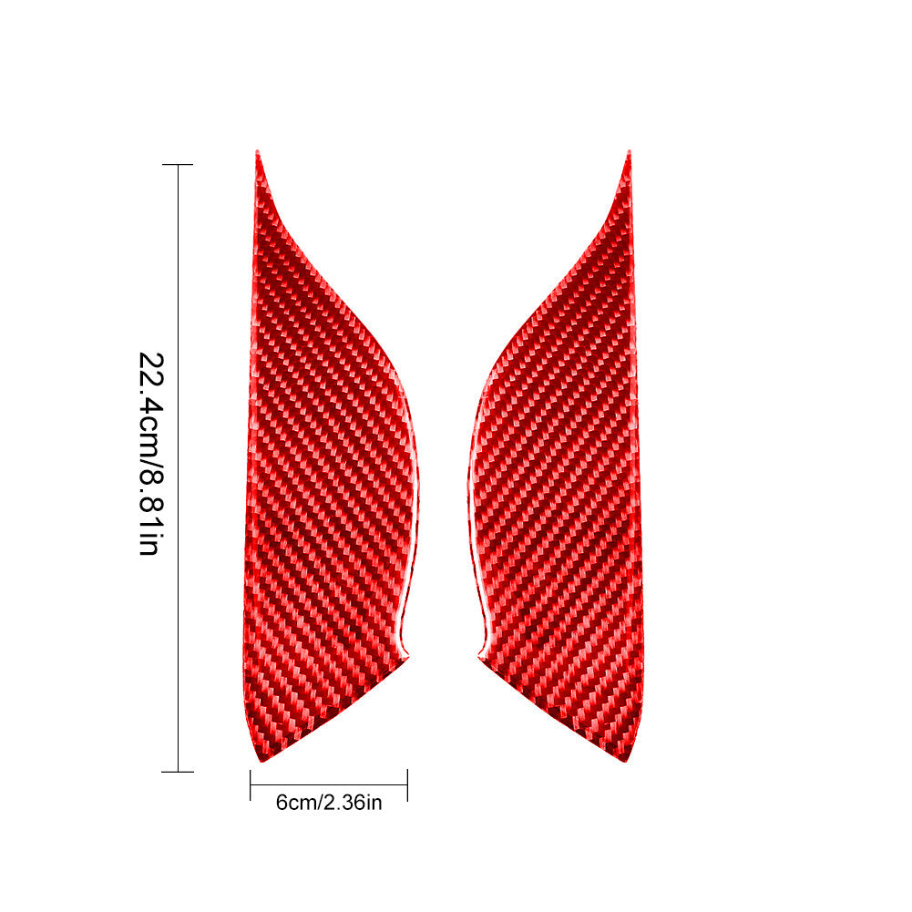 2-Piece Red Carbon Fiber Internal Gear Shift Side Cover Trim for BMW Z4 E85 (2003-08-)