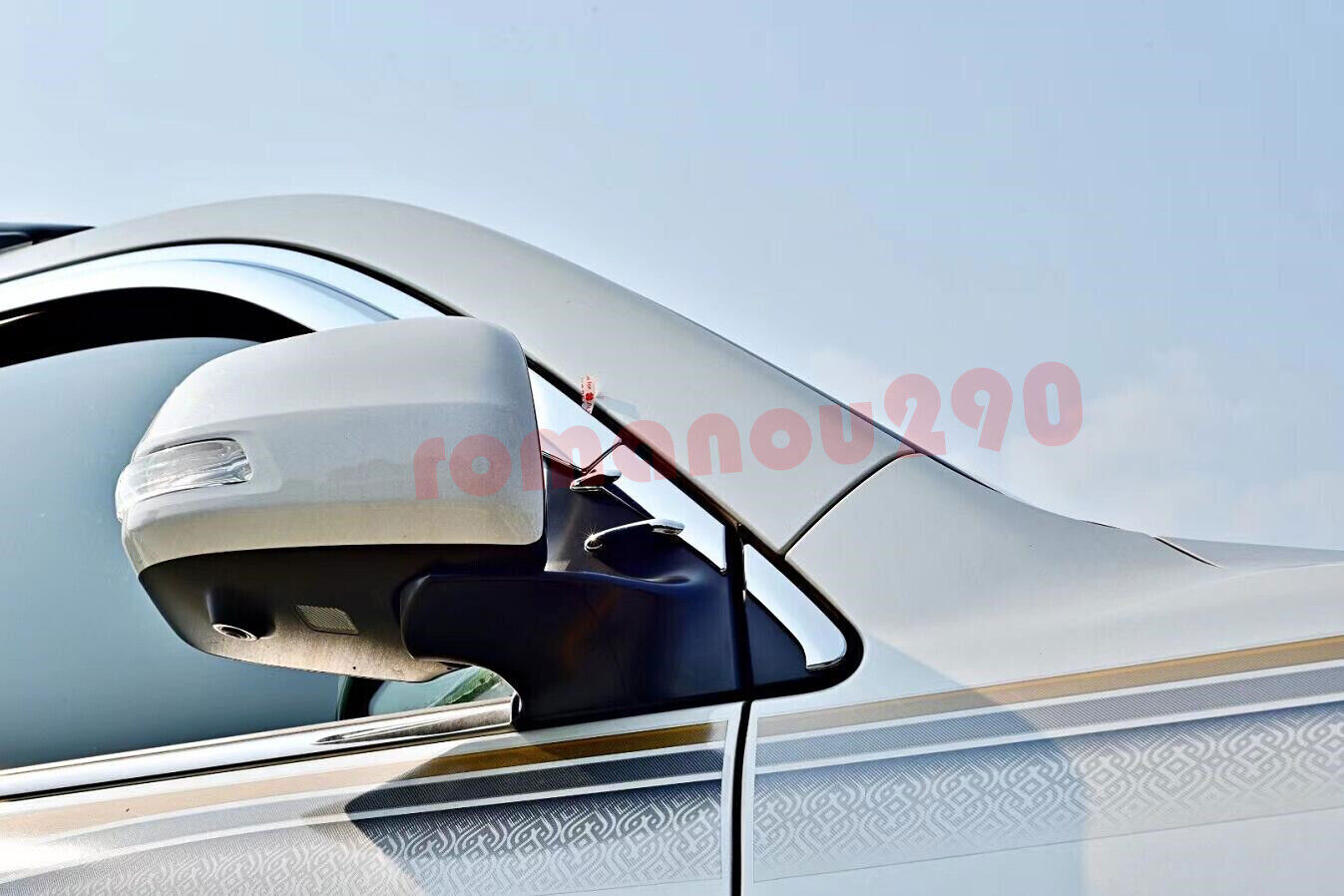 10p for LEXUS LX570 2008-2015 Chrome Window Visors Sun Rain Guard Vent Deflector