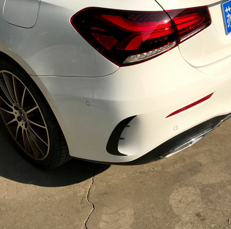 for Benz A Class W177 A220 ABS Rear Bumper Fins Canards Splitters Sport 2019-20