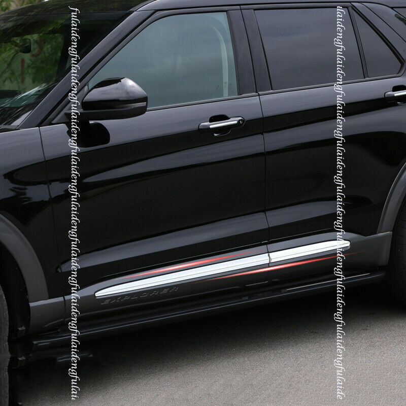 4P Triple Chrome Body Side Door Moulding Cover Trim for Ford Explorer 2020-2022
