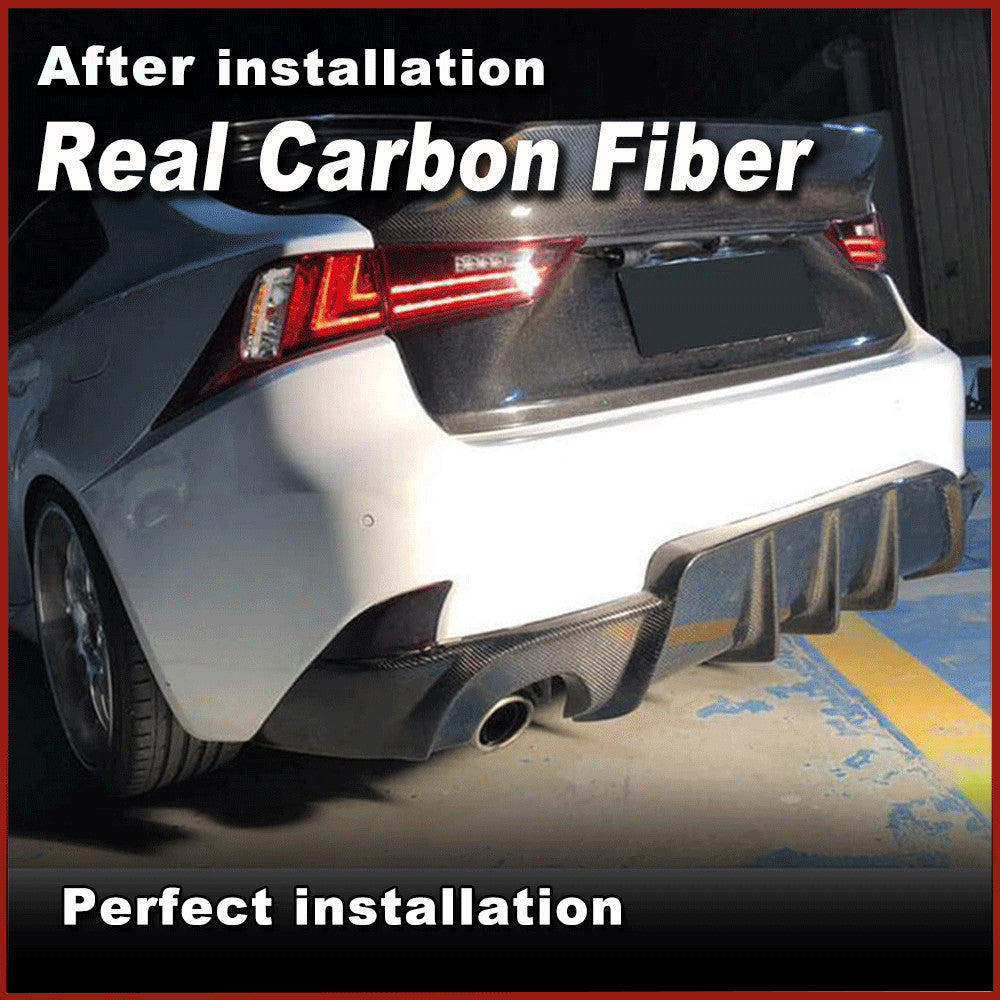 REAL Carbon Rear Bumper Diffuser for LEXUS IS F IS250 IS350 IS300 Sedan 2013-16