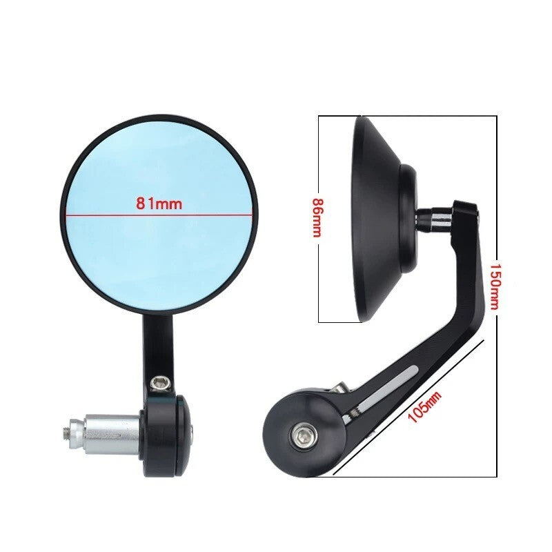 Motorcycle 7/8 Bar End Mirrors for Triumph Trident 660 Street Triple 675 765 RS