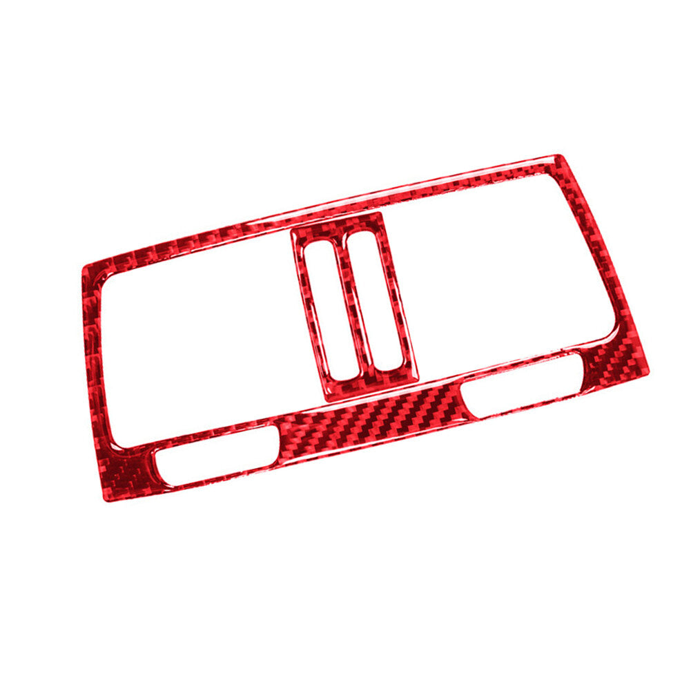 Red Carbon Fiber Rear Below Vent Outlet Cover Trim For Rogue 2014-2016 v