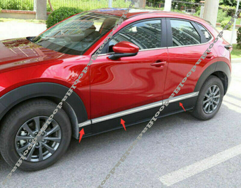 for Mazda CX-30 2020-2022 Silver Body Side Door Molding Cover Trims Panel Guards