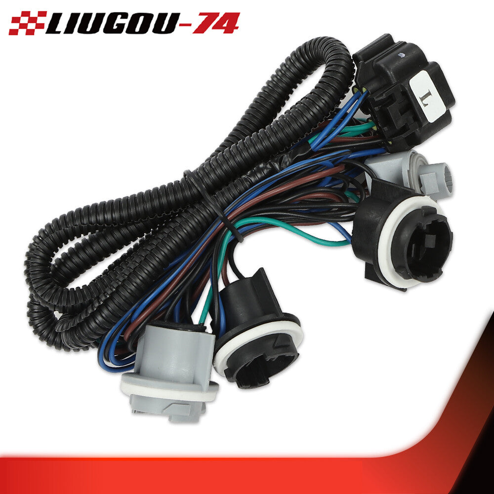 Fits for Silverado 1500 2500 HD 3500 Hybrid Tail Light Wire Harness LH&RH 1 Pair - v
