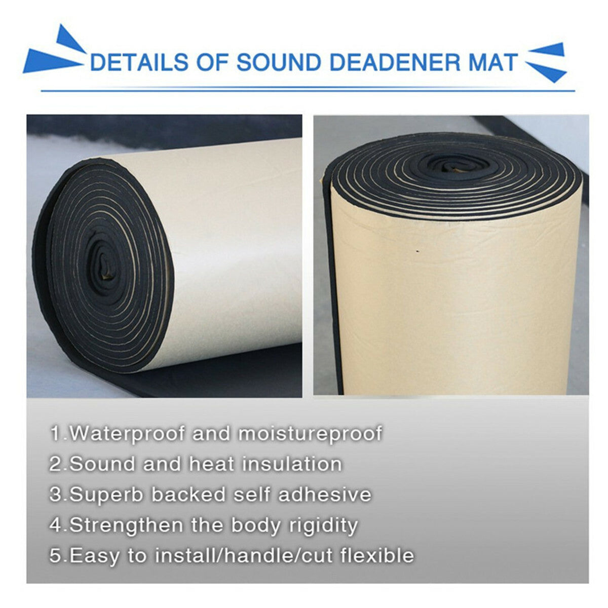 Car Soundproof Insulation Sound Deadeners Acoustic Heatproof Foam Accessories