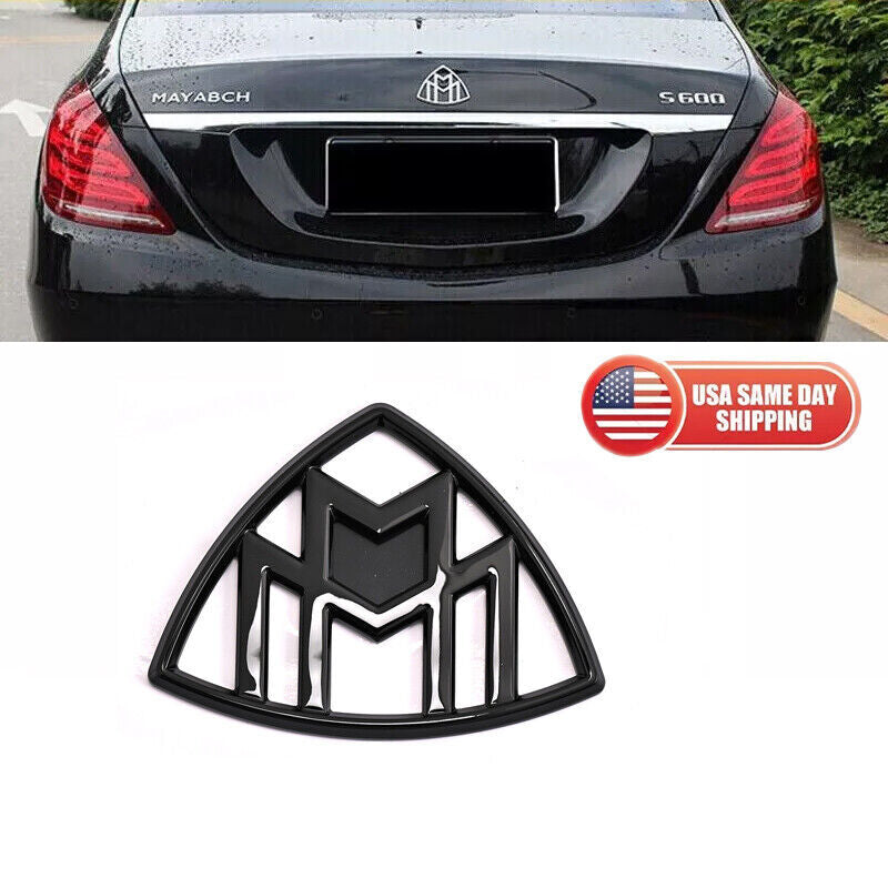 4 x Gloss Black Side and Rear Trunk Badges for Mercedes S-Class W222 for Maybach