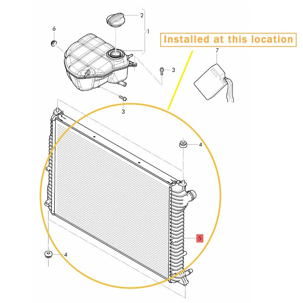 Equipment Manufacturer ( ) for Bentley Flying Spur Coolant Radiator: 3W0198115J