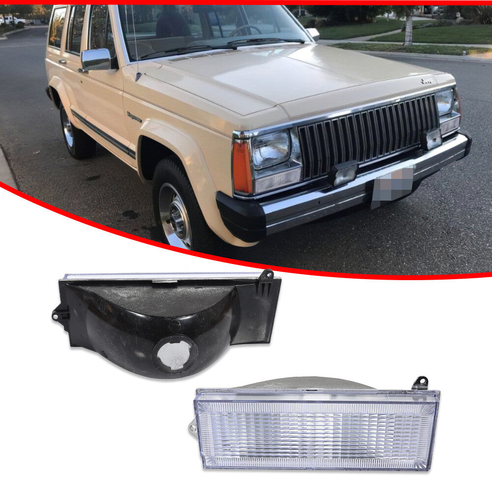 For 84-96 for Jeep Cherokee and 86-92 Comanche front signal corner parking light lens - v
