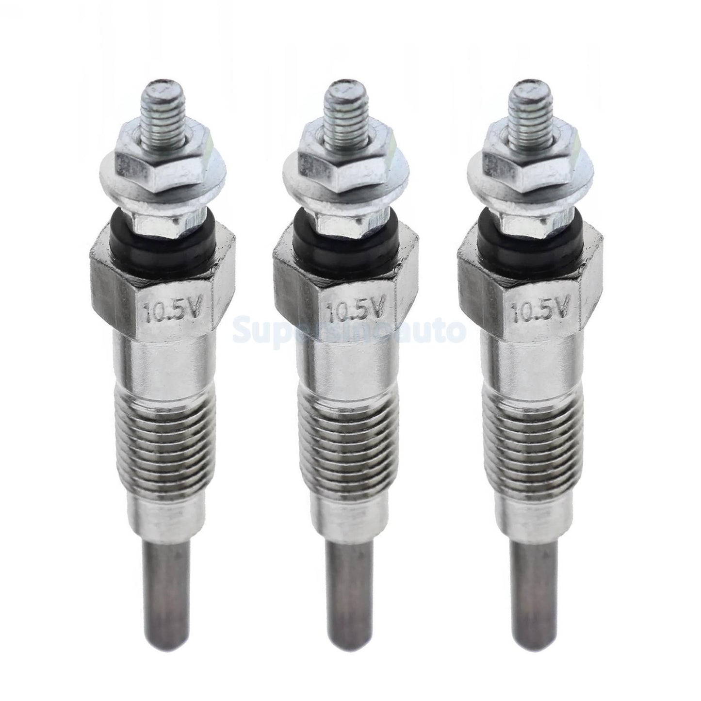 3PC Glow Plugs for Kawasaki Mule Kubota D600 D750 D850 D950 B1750D B1750E B7200D