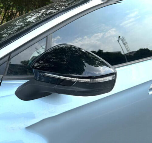 Glossy Black Car Rearview Mirror Cover Trim Decor for Volkswagen ID.4 2021-2023