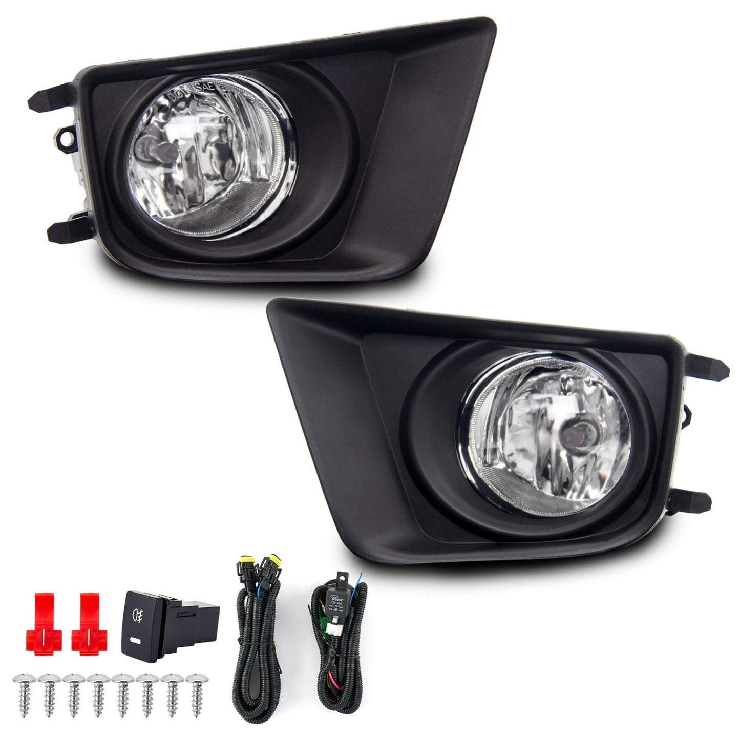 Suitable for 2012-2015 Tacoma anti-collision fog lights with COVER+Harness+switch- v