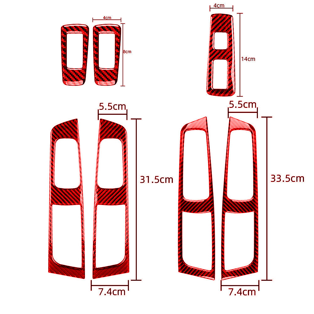 4Pcs Dashboard & Vent Trim Cover Decor Carbon Fiber for Dodge Charger 2015-2021 v