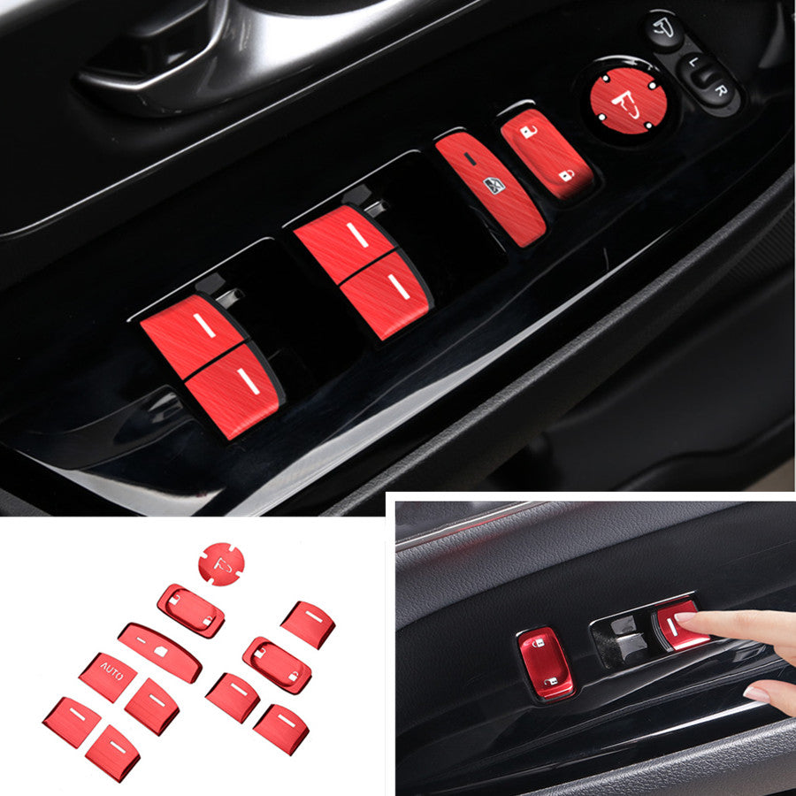 Suitable for 2017-2021 for Honda CR-V, red interior window control switch trim.