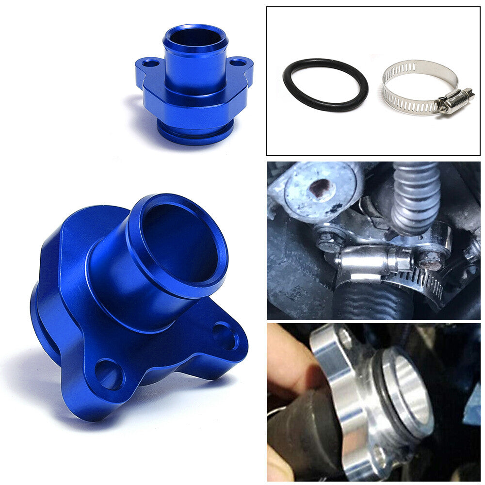 Blue Water Hose Fitting Replacement for BMW 335i 335xi 11537541992 11537544638 Q