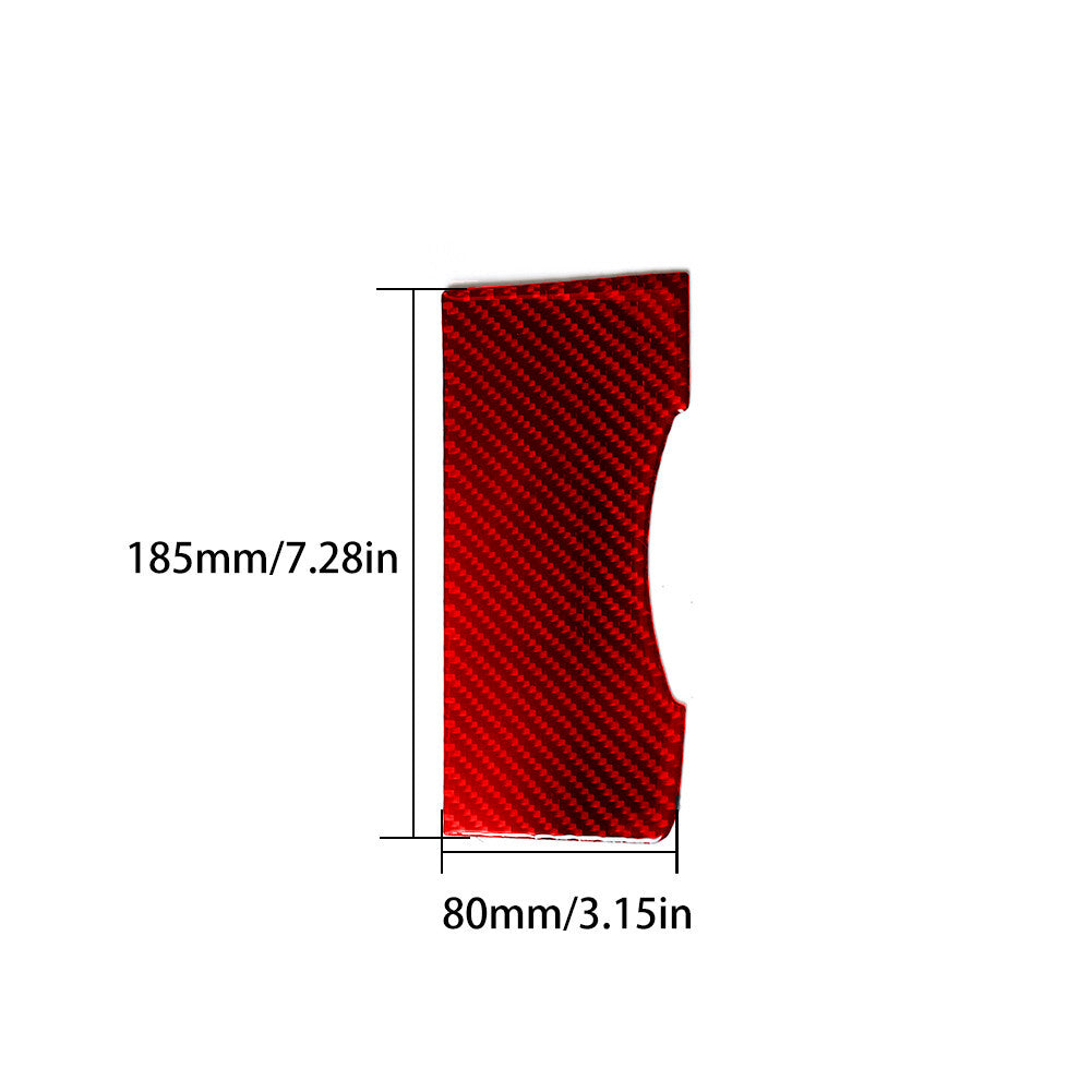 2Pcs for Audi Q5 2018-2021 Red Carbon Fiber Window Lift Switch Panel Cover Trim v