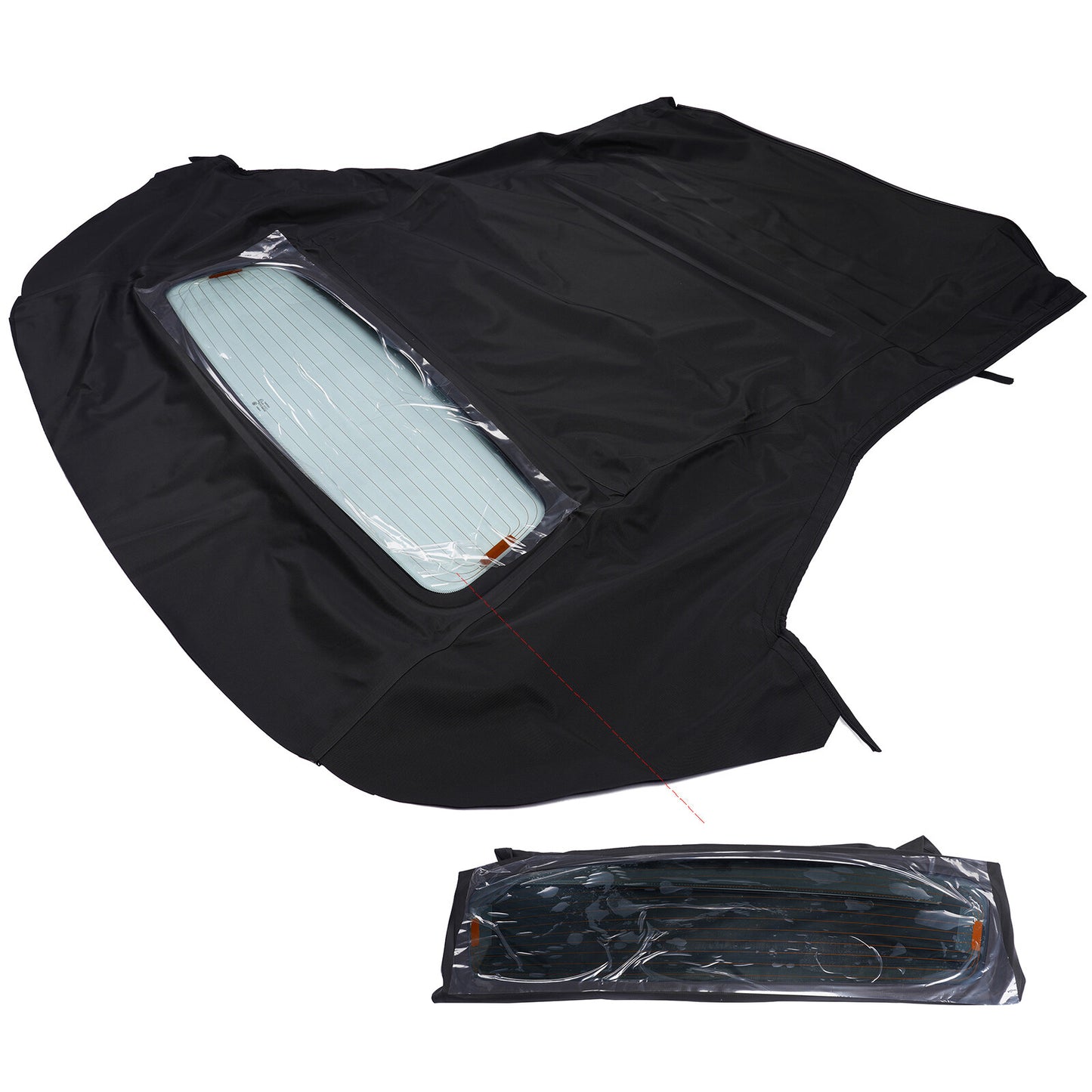 Black Convertible Soft Top for ford for Mustang 2005-2014 w/ Glass Window 1011MUS023